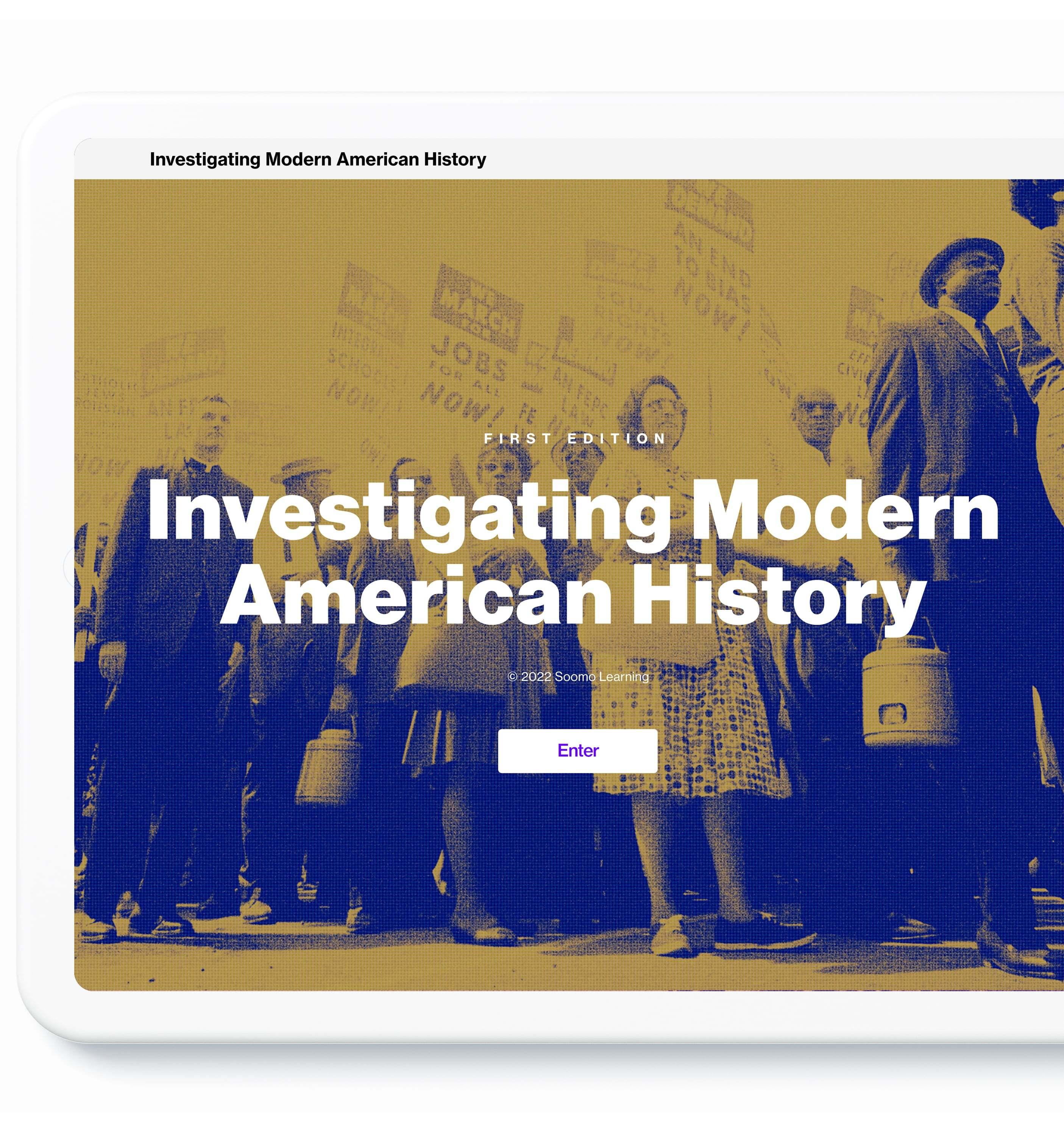 Investigating Modern American History on tablet